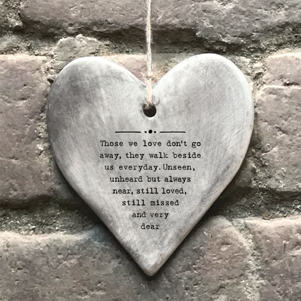 7401 Rustic hanging heart-Those we love don’t go