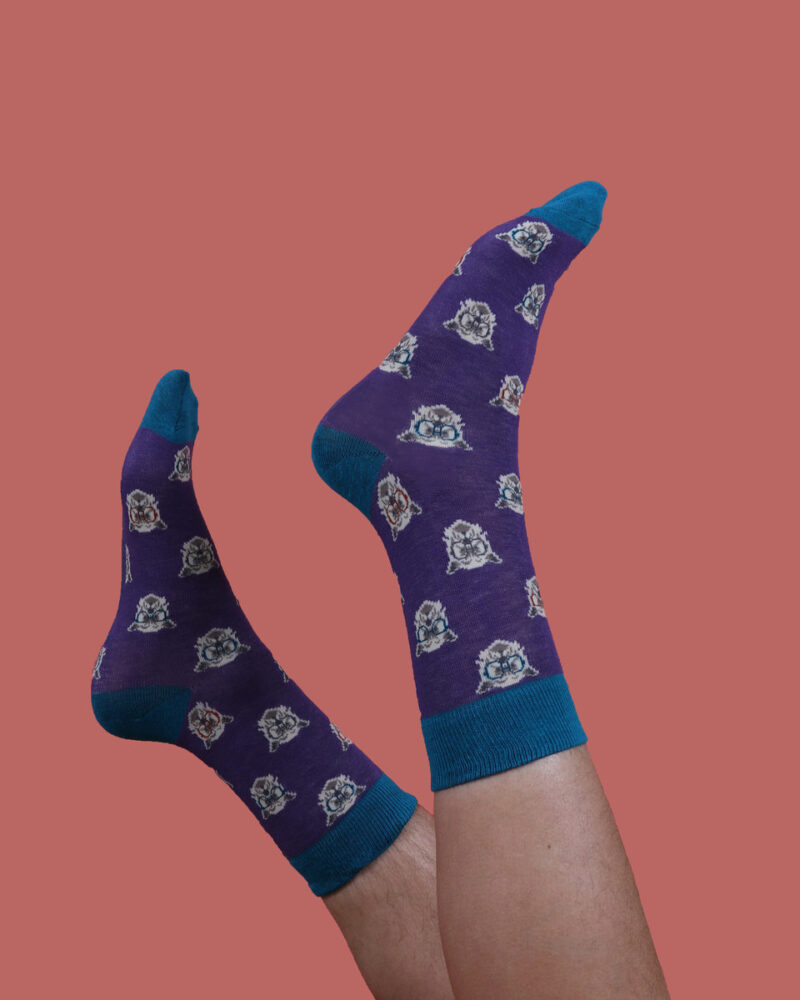 Powder Men's Socks Purple Westie MSOC25